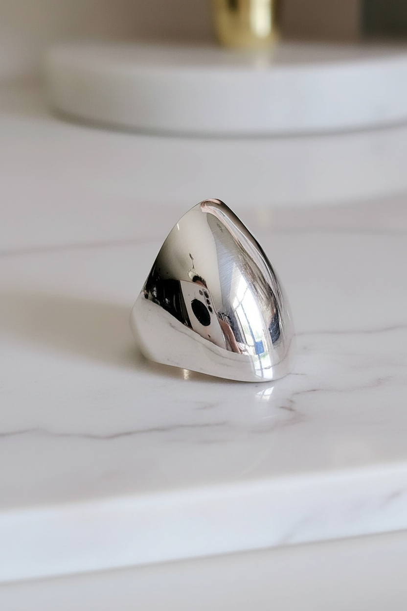 Sterling Silver Dome Light Large Dome Sexy Ring