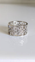 10.5mm Wide Eternity Band – 925 Sterling Silver