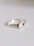 Mother of Pearl Wedding Ring – 925 Sterling Silver