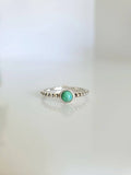 Beaded Sterling Silver Turquoise Ring