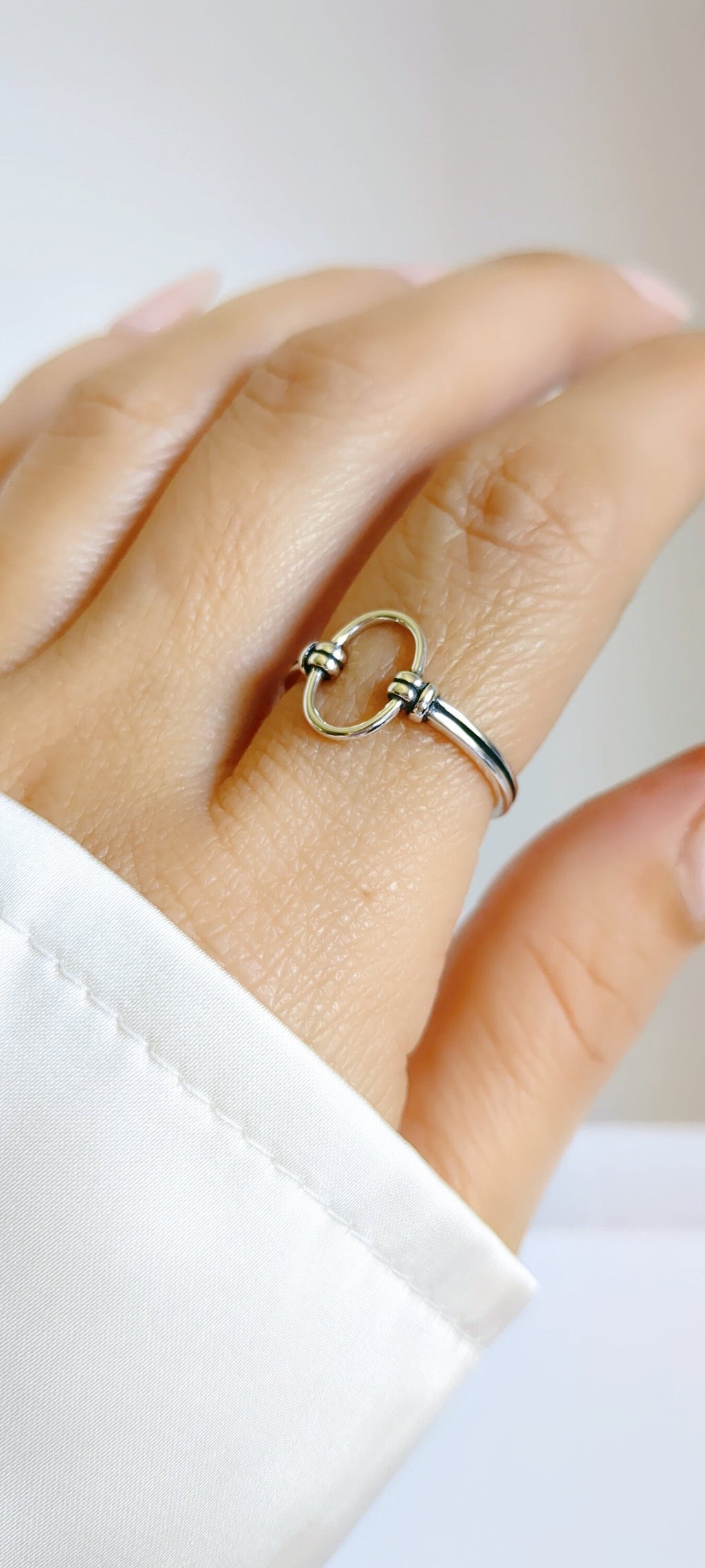 Open Circle Ring – 925 Sterling Silver with 11.1mm Band Width