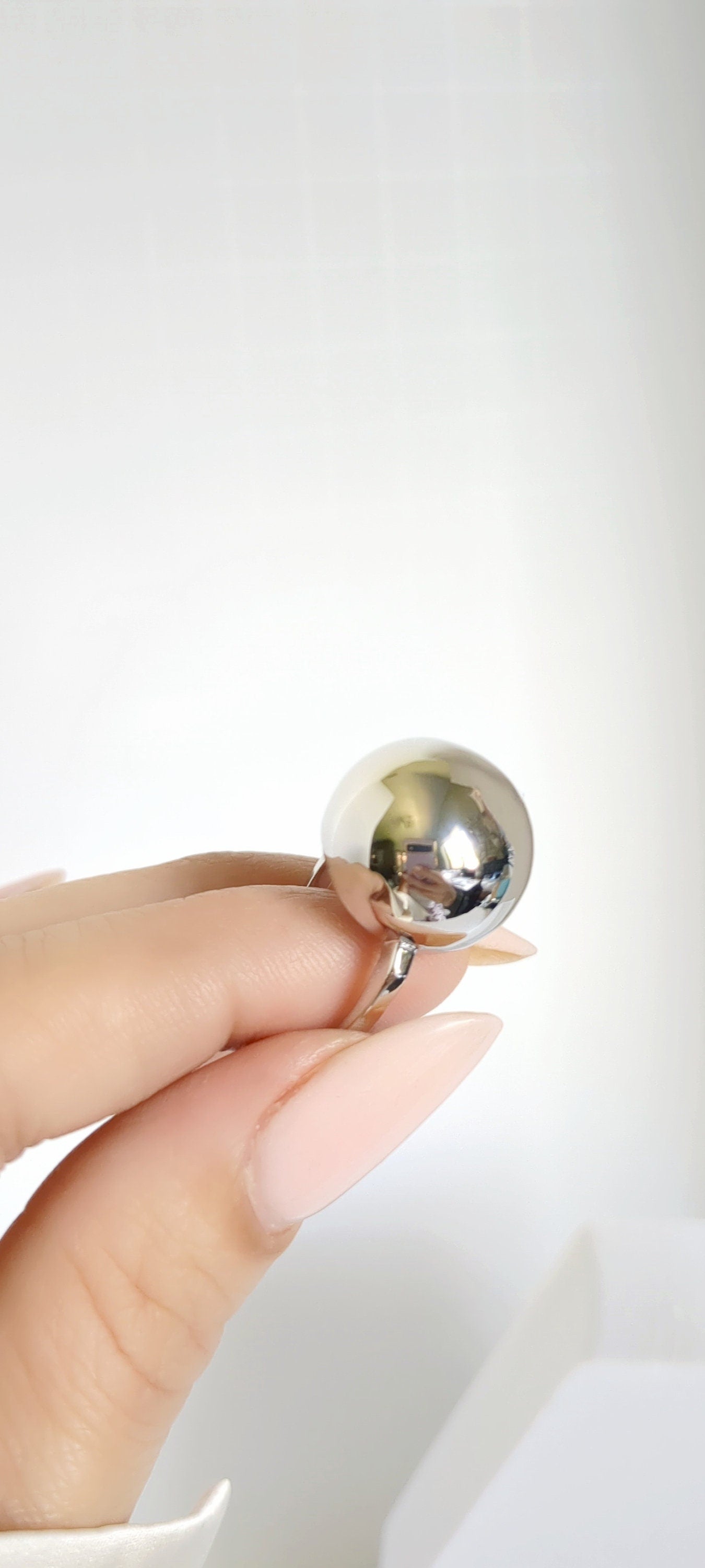 Globe Sphere Large Ball Geometric Half Globe Ring