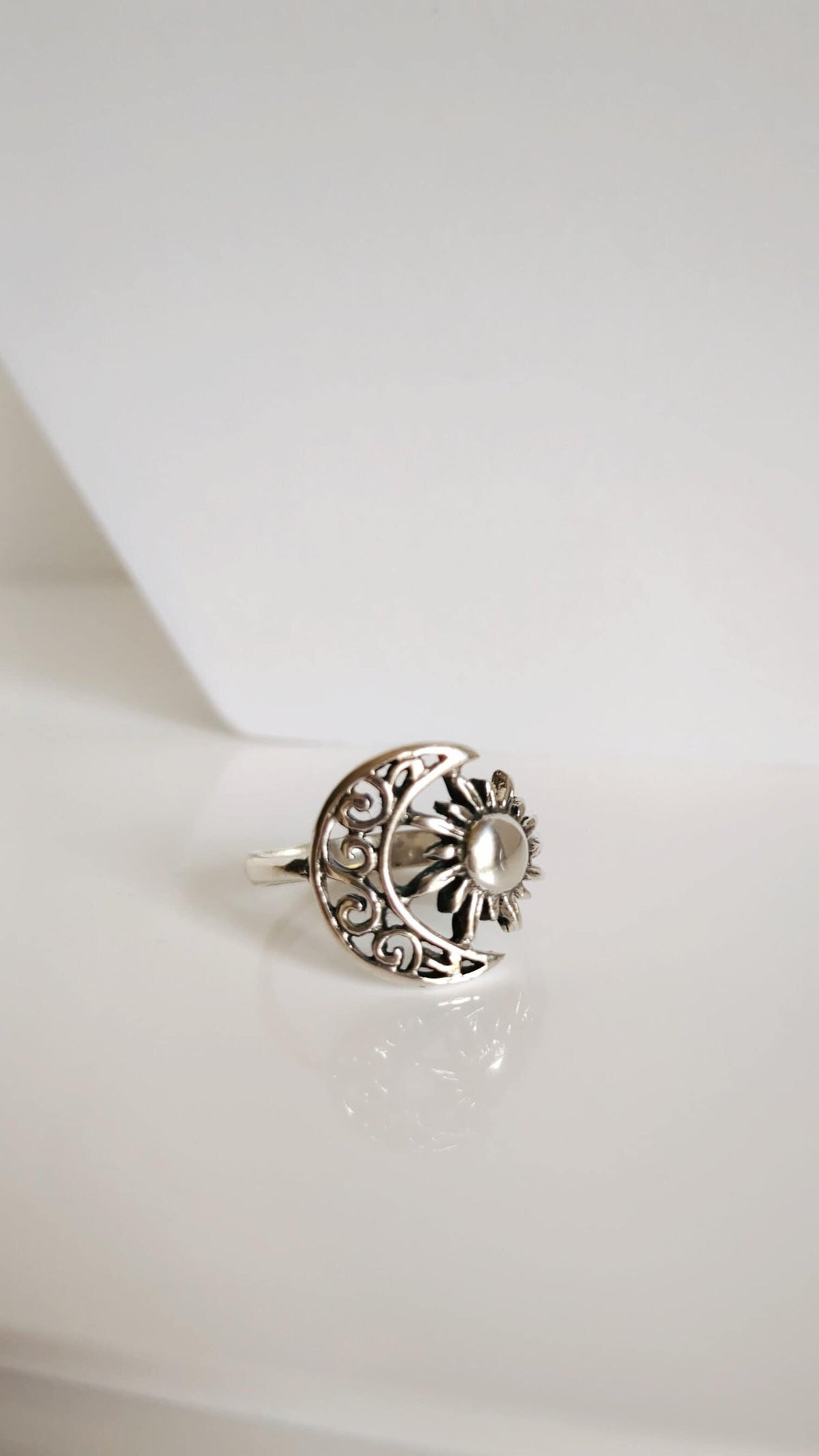 Sun Moon Ring – Sterling Silver
