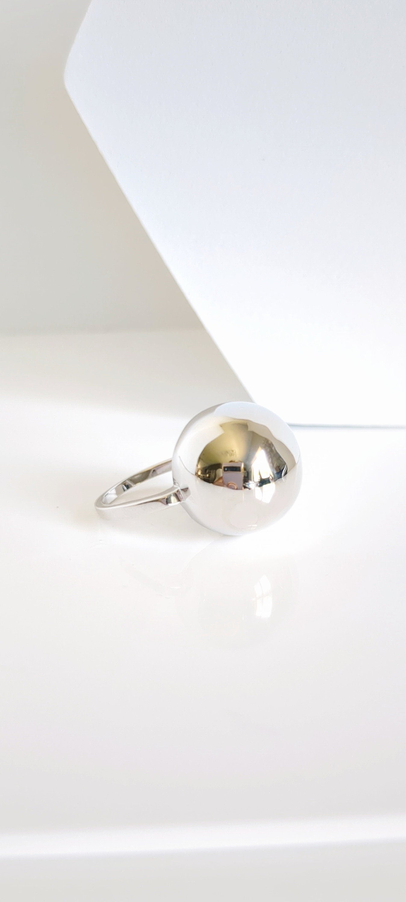 Globe Sphere Large Ball Geometric Half Globe Ring