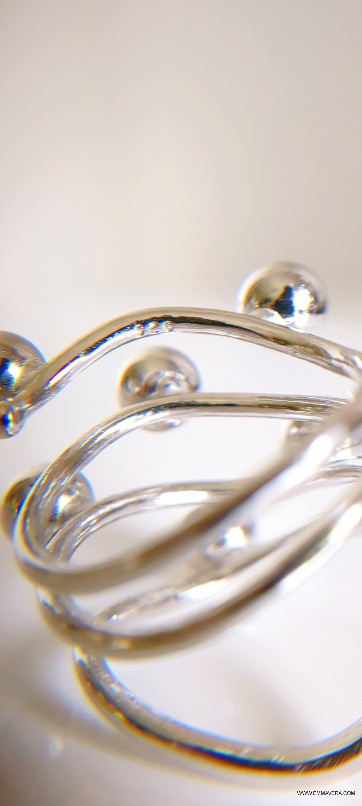 Multi Beads Women's Statement Ring – Sterling Silver