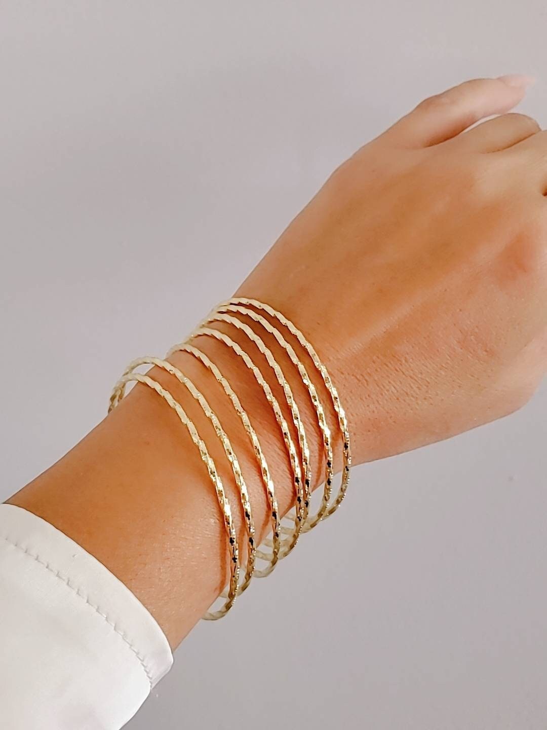 Gold Filled Bangle Stacking Bangles