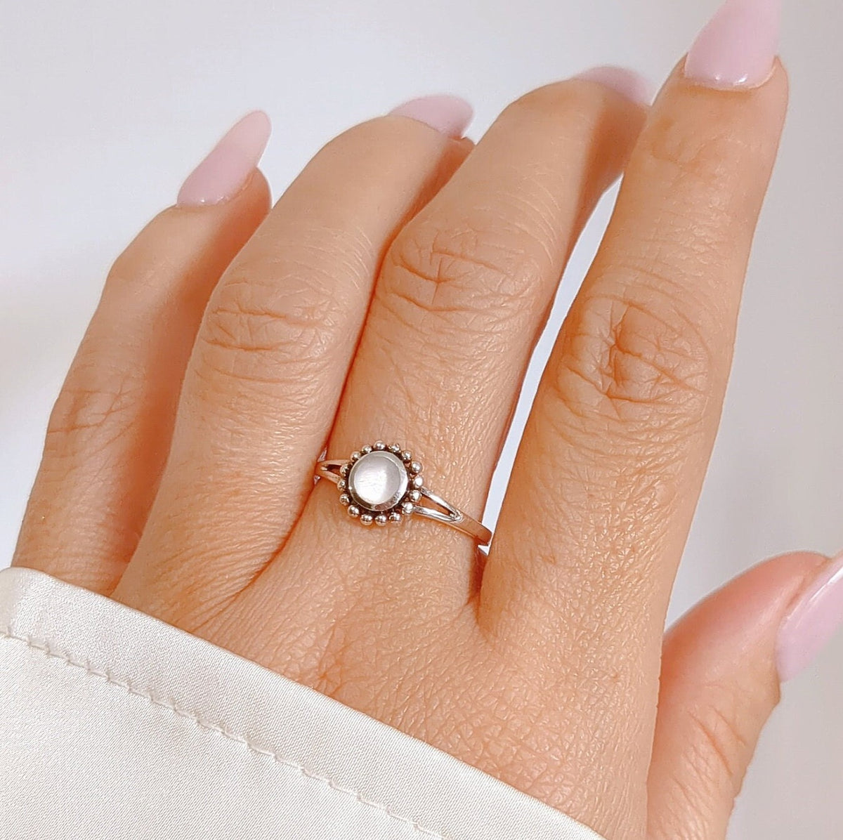 Moonstone Women's Ring – 925 Sterling Silver