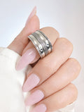 Wide Concave Bali Thumb Ring – 925 Sterling Silver