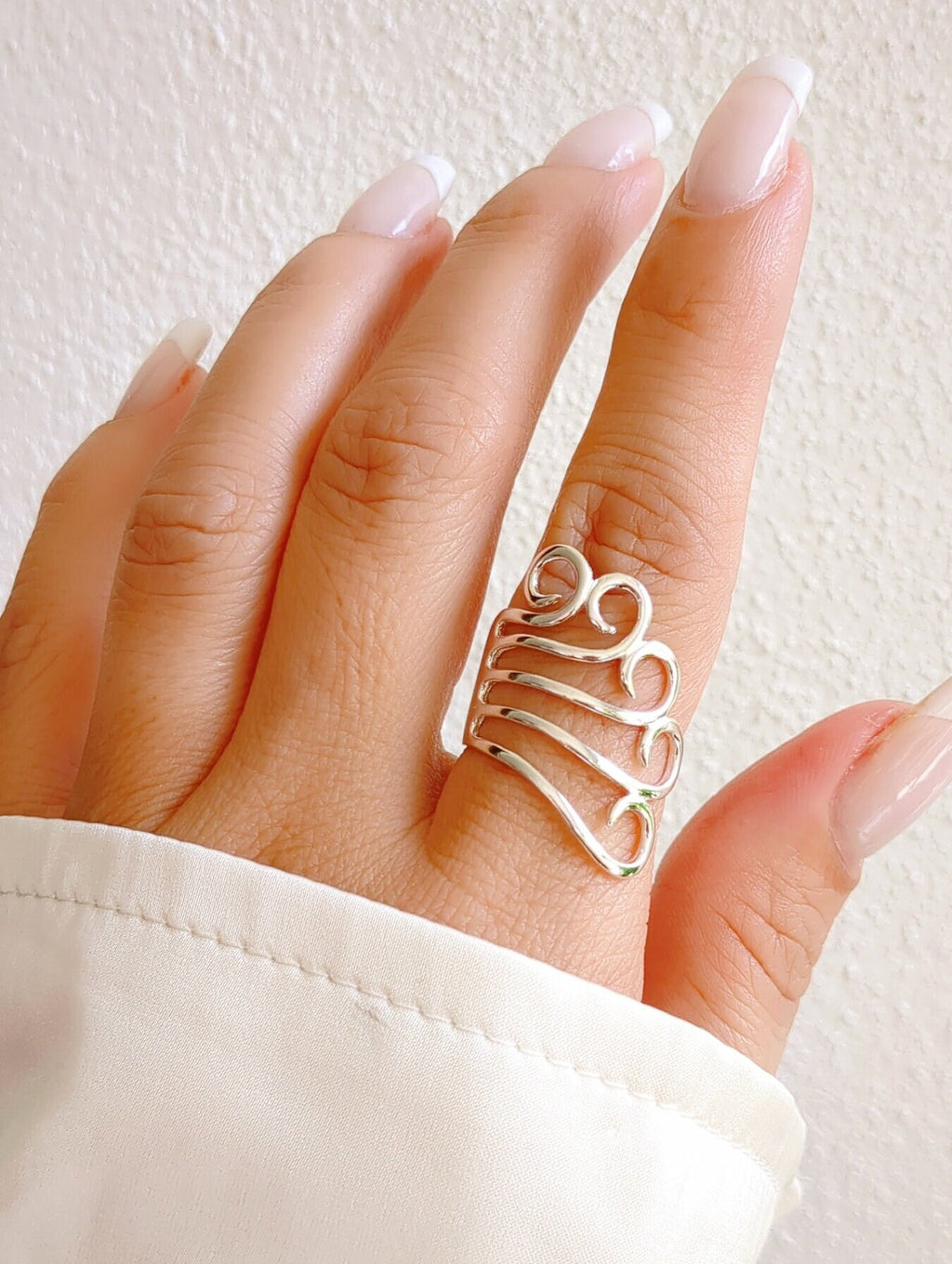Spirals Women's Statement Ring – 925 Sterling Silver