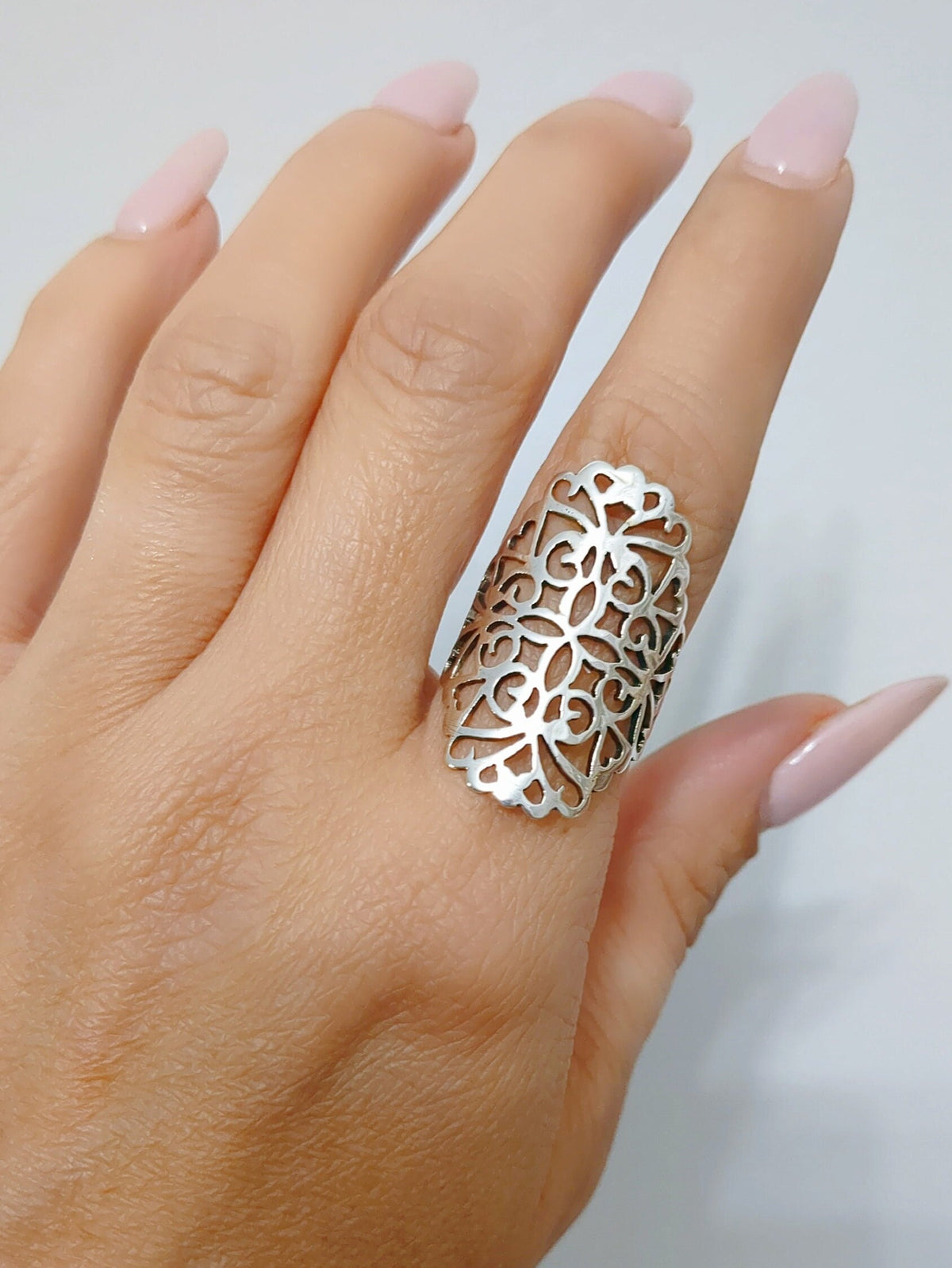 Shield Statement Ring – 925 Sterling Silver
