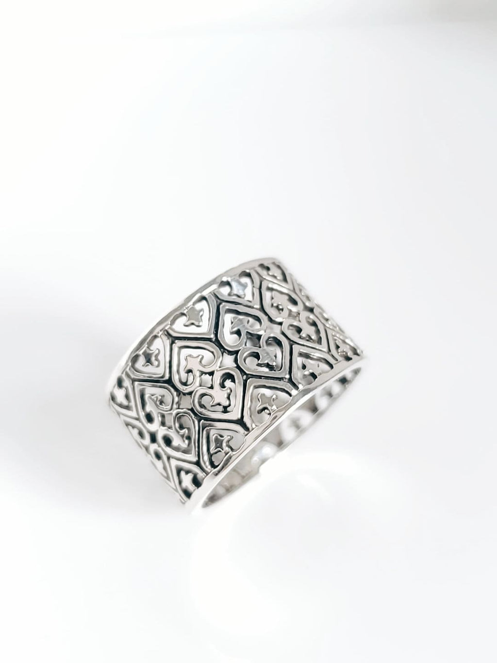 Wide Statement Ring – 925 Sterling Silver