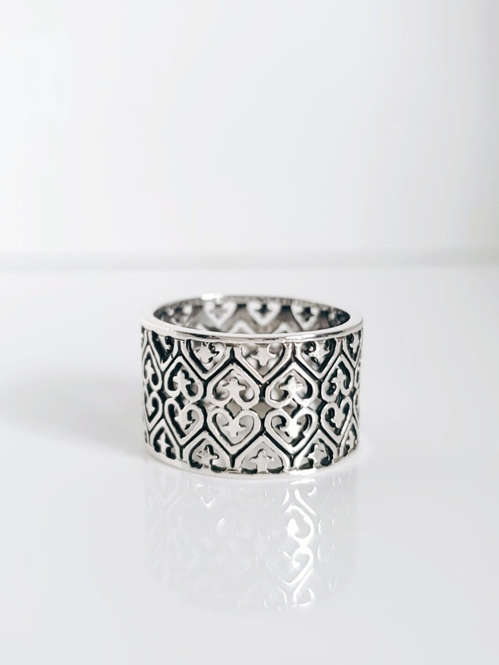 Wide Statement Ring – 925 Sterling Silver
