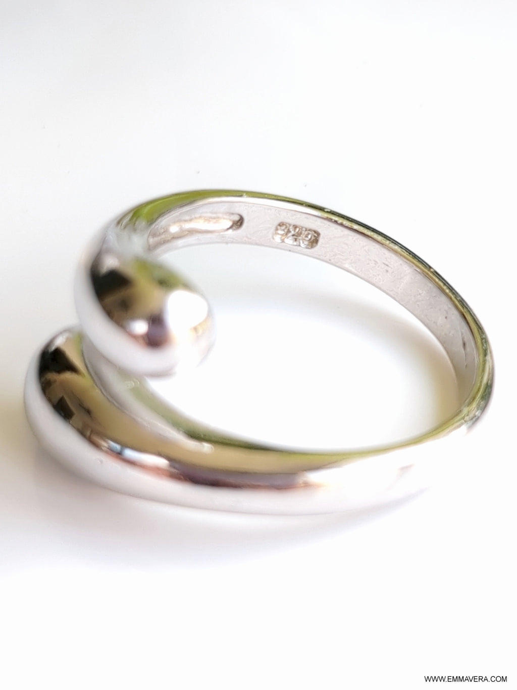 Abstract Paddle Wraparound Ring – 925 Sterling Silver
