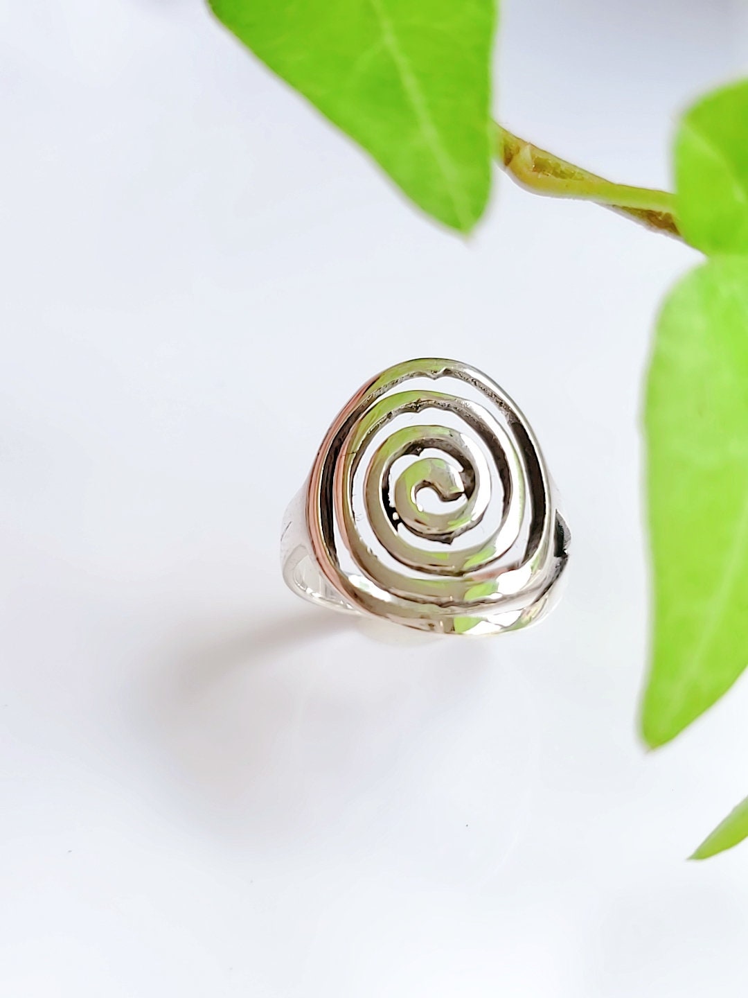 Spiral Statement Ring – 925 Sterling Silver