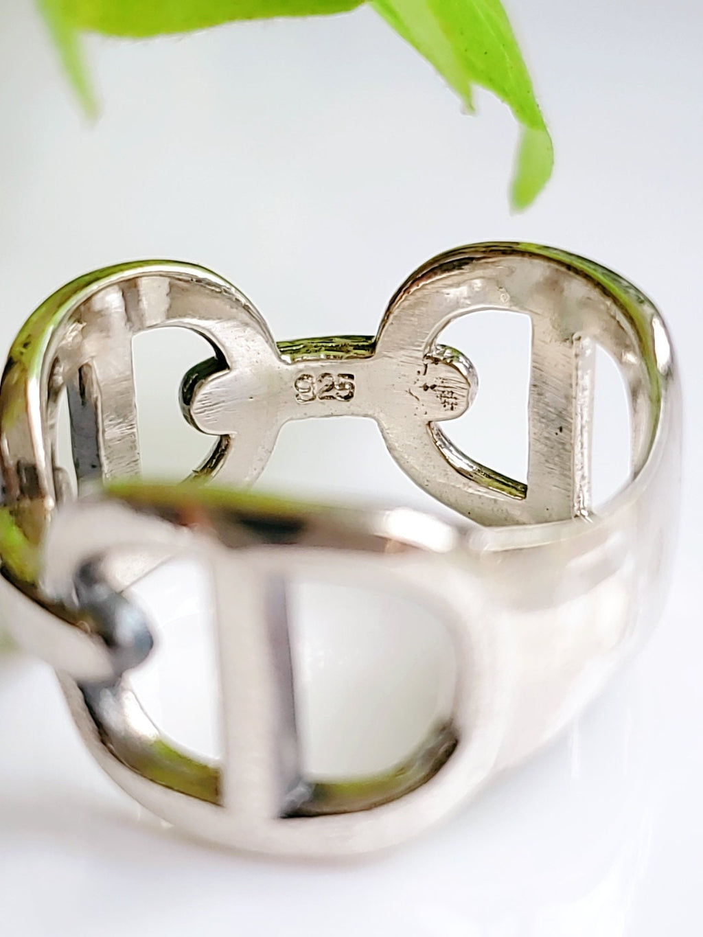 Large Sterling Silver Chain Ring