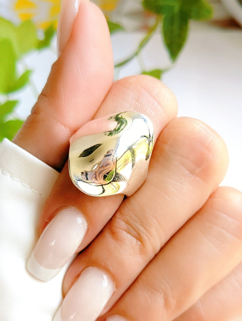 Solid Sterling Silver Concave Dome Ring