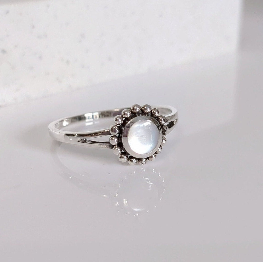 Moonstone Women's Ring – 925 Sterling Silver