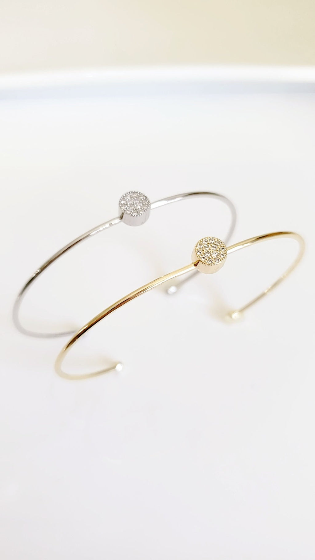 Dainty Silver Bracelet Open thin Bangle