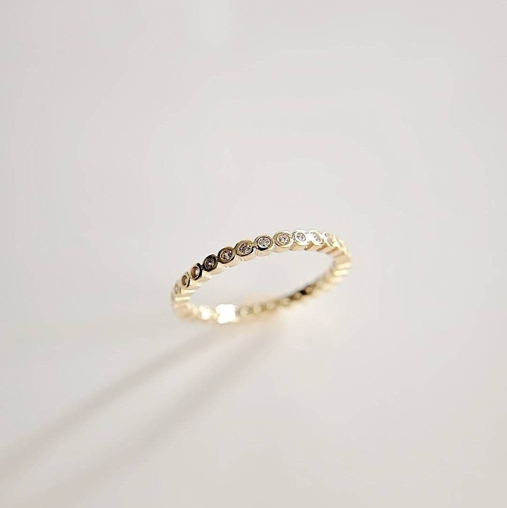 Gold Eternity Ring – 925 Sterling Silver