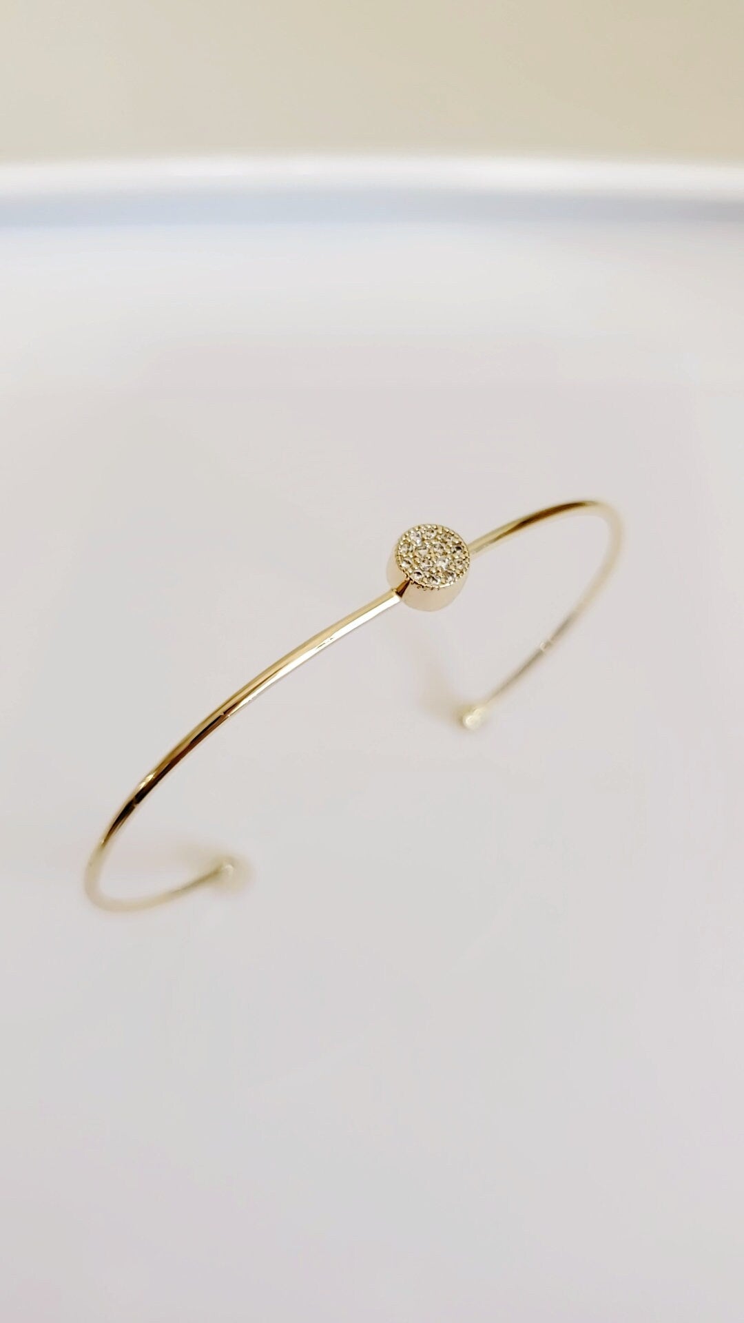 Dainty Gold Open thin Bangle