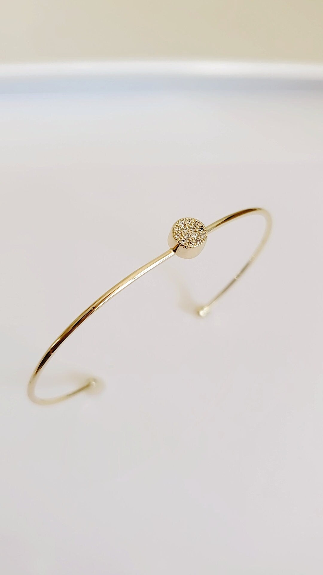 Dainty Gold Open thin Bangle