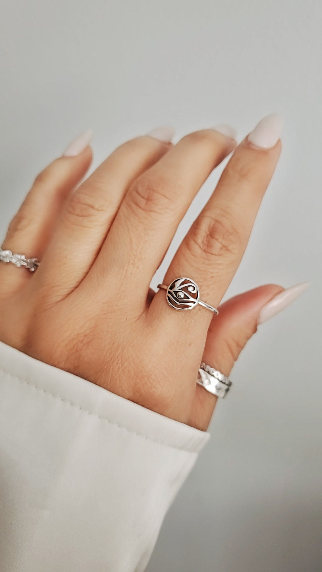 Eye of Horus Sterling Silver Ring
