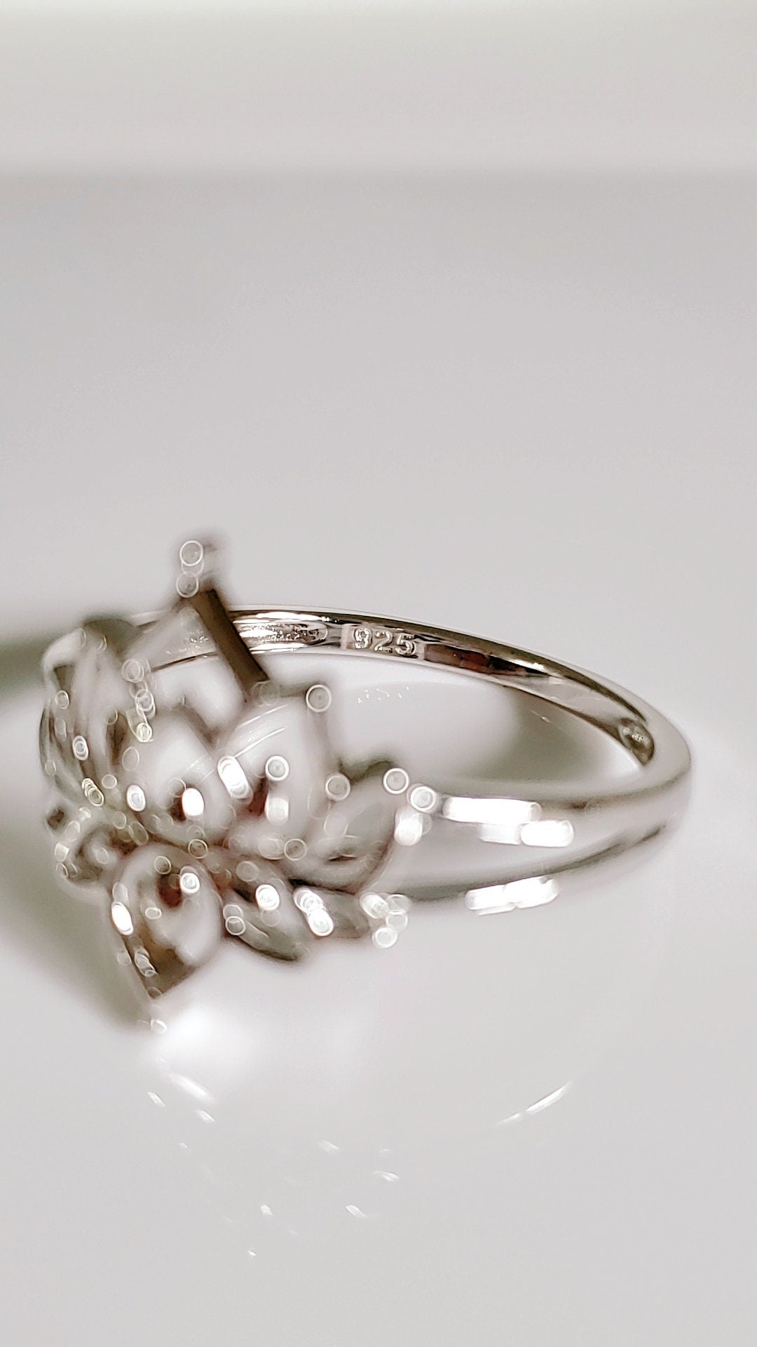 Lotus Flower Sterling Silver Mandala Ring