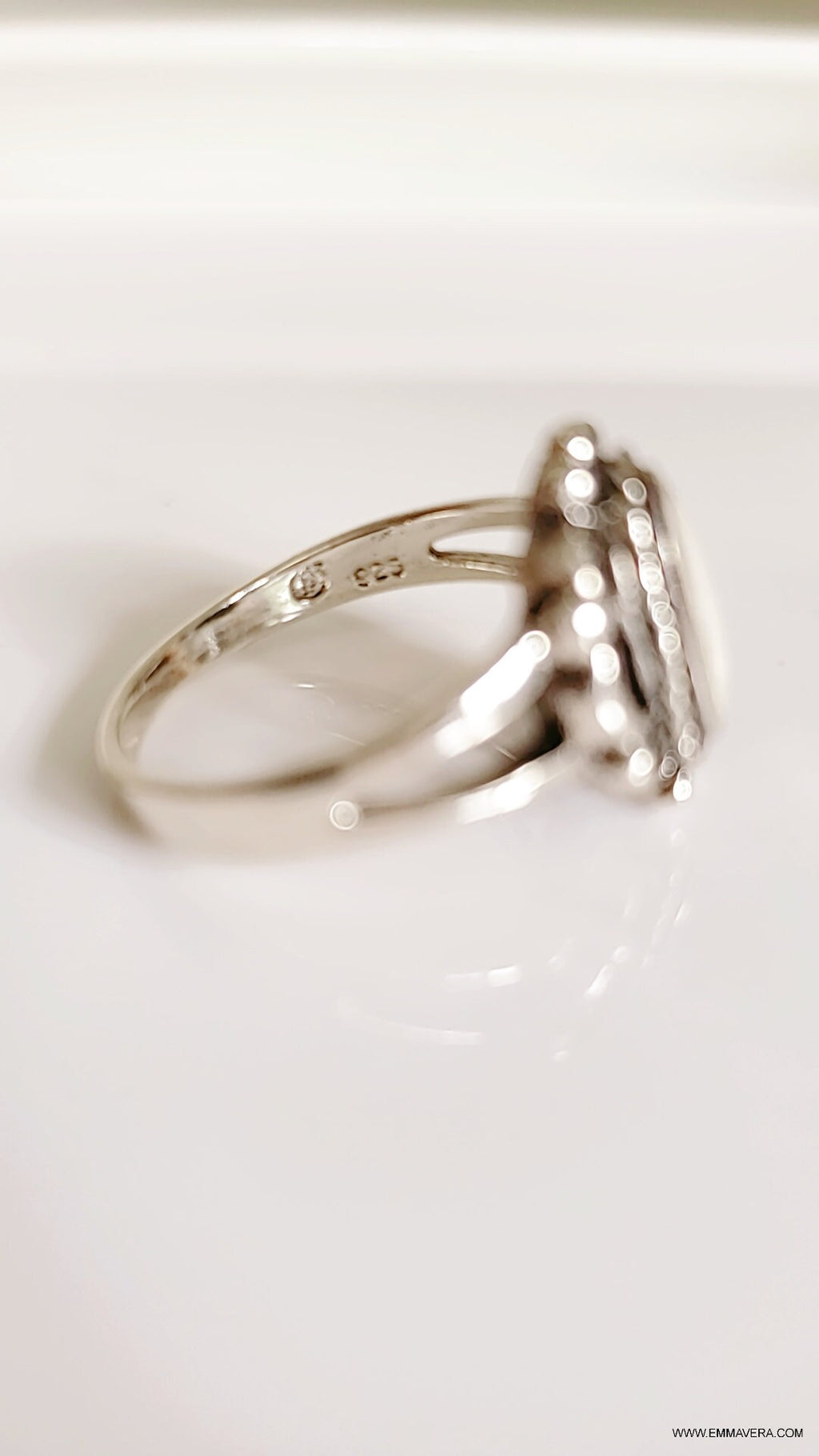 Mother of Pearl Women's Ring – 925 Sterling Silver