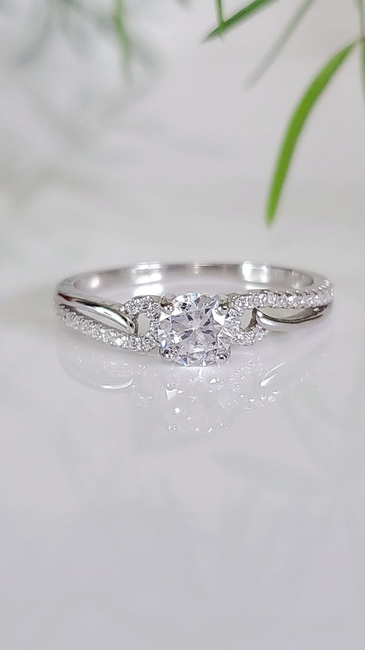 Sterling Silver Engagement Ring