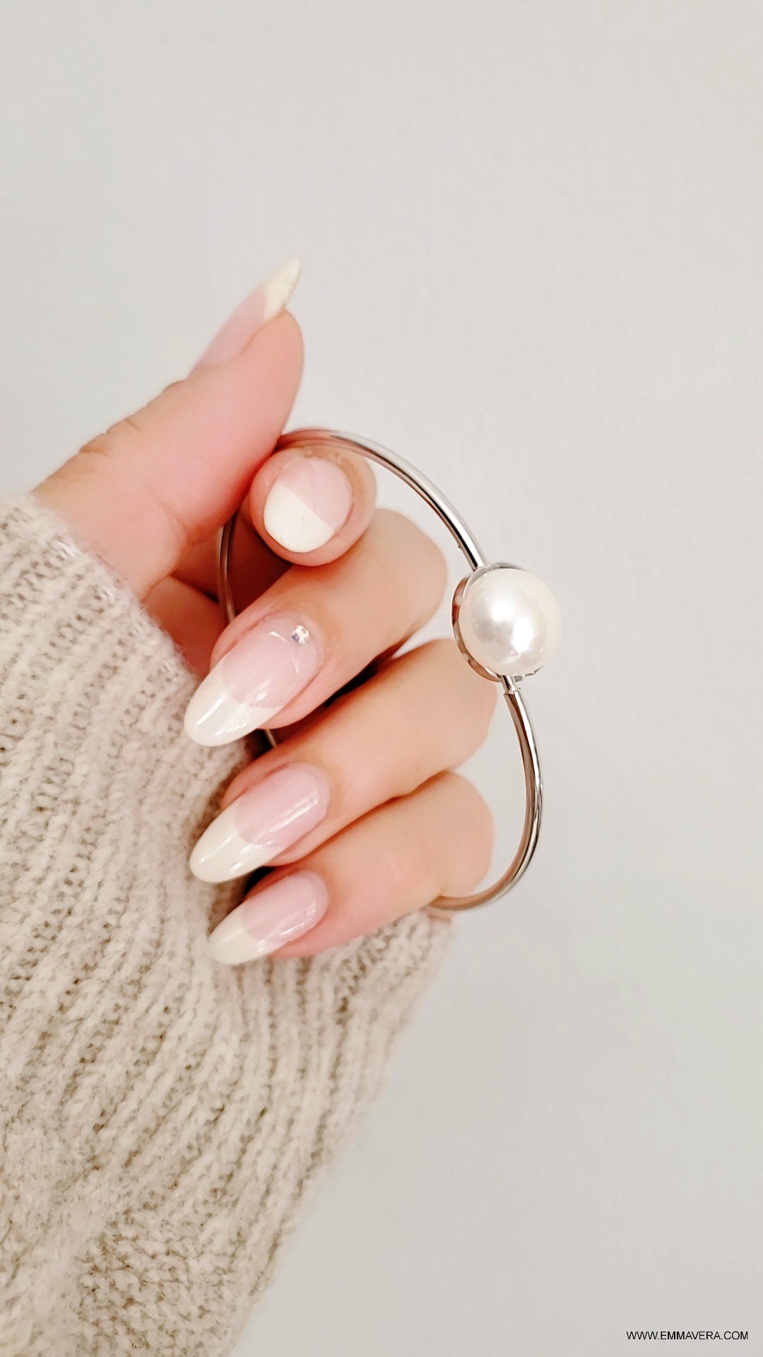 Sterling Silver Fresh Water Floating Pearl Ring