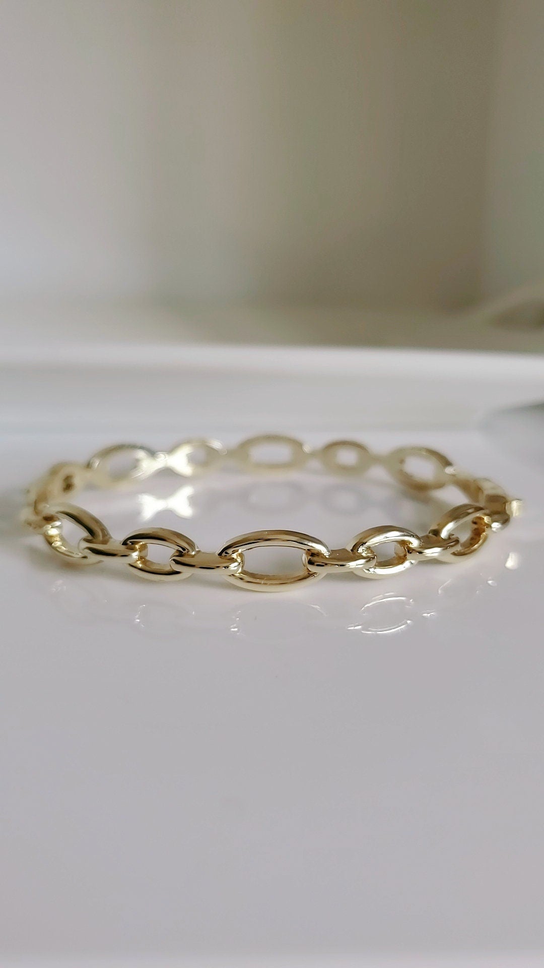 Gold Bangle Bracelet Chain Pattern bangle