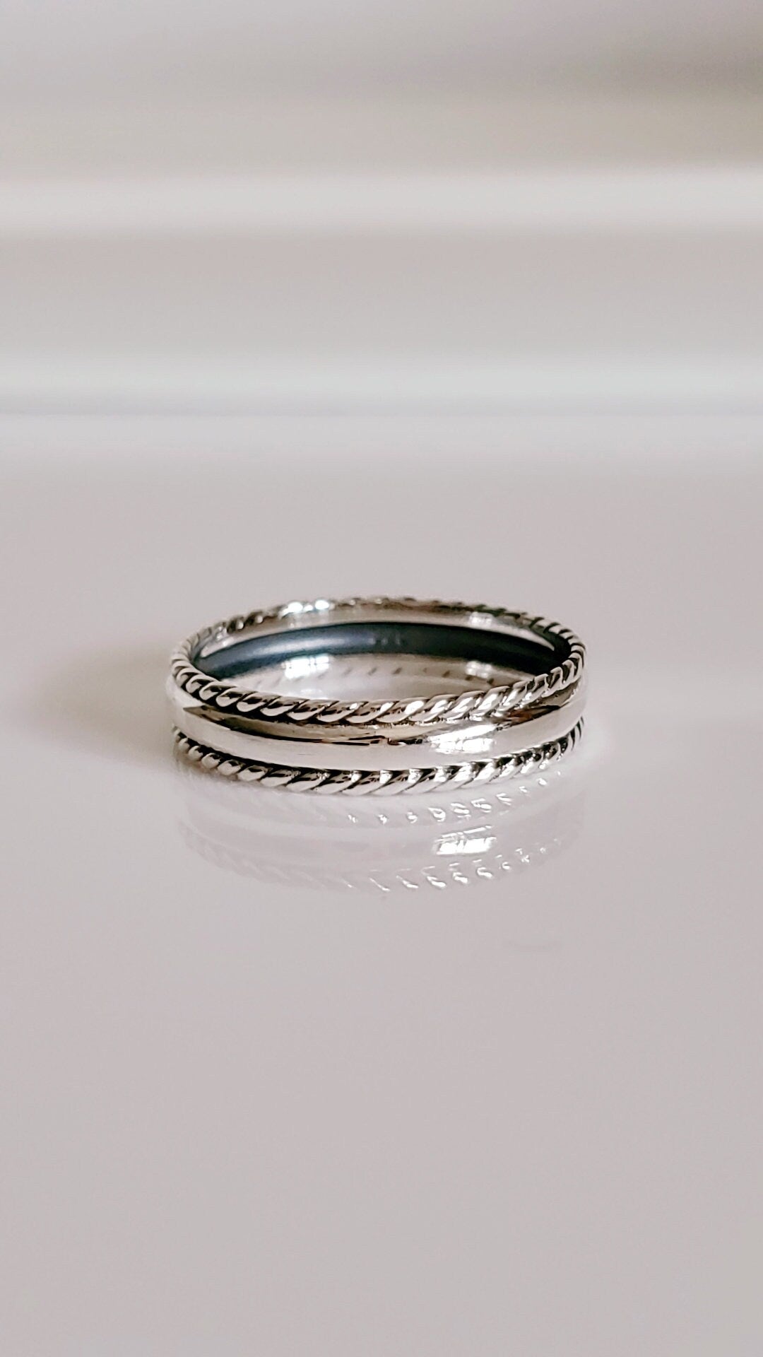 Sterling Silver Band for Women, 925 Stamped, Thumb Ring for Women