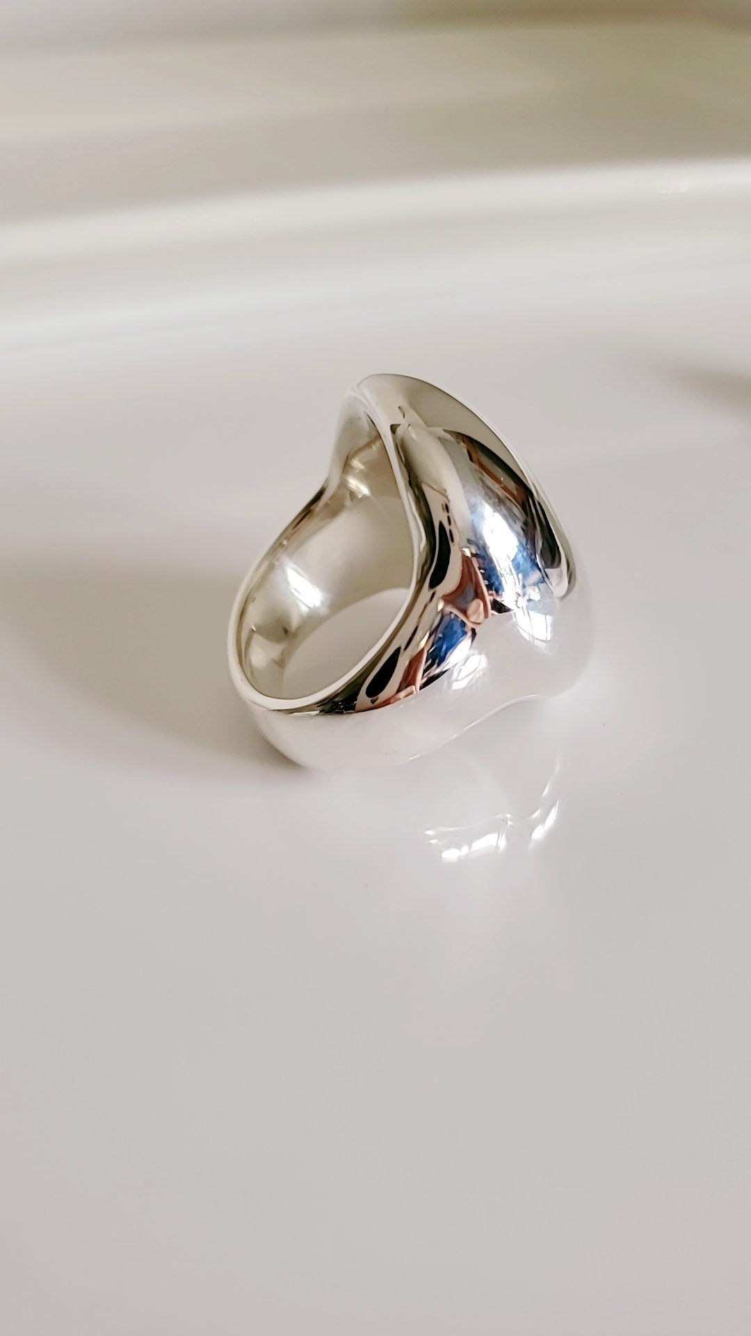 Large Bold Dome Chunky Ring – Sterling Silver