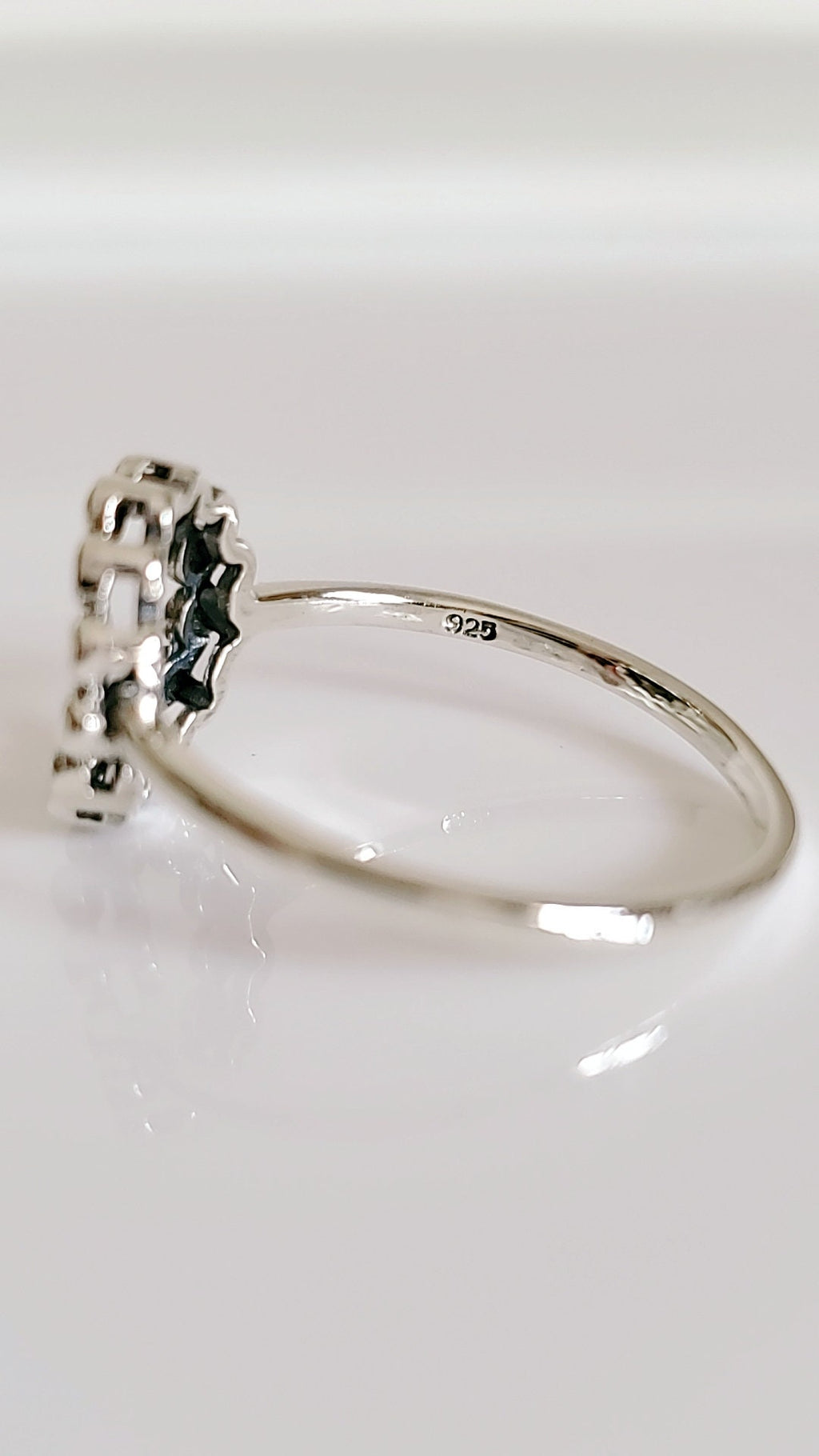 Open Beaded Circle Women's Ring – Sterling Silver