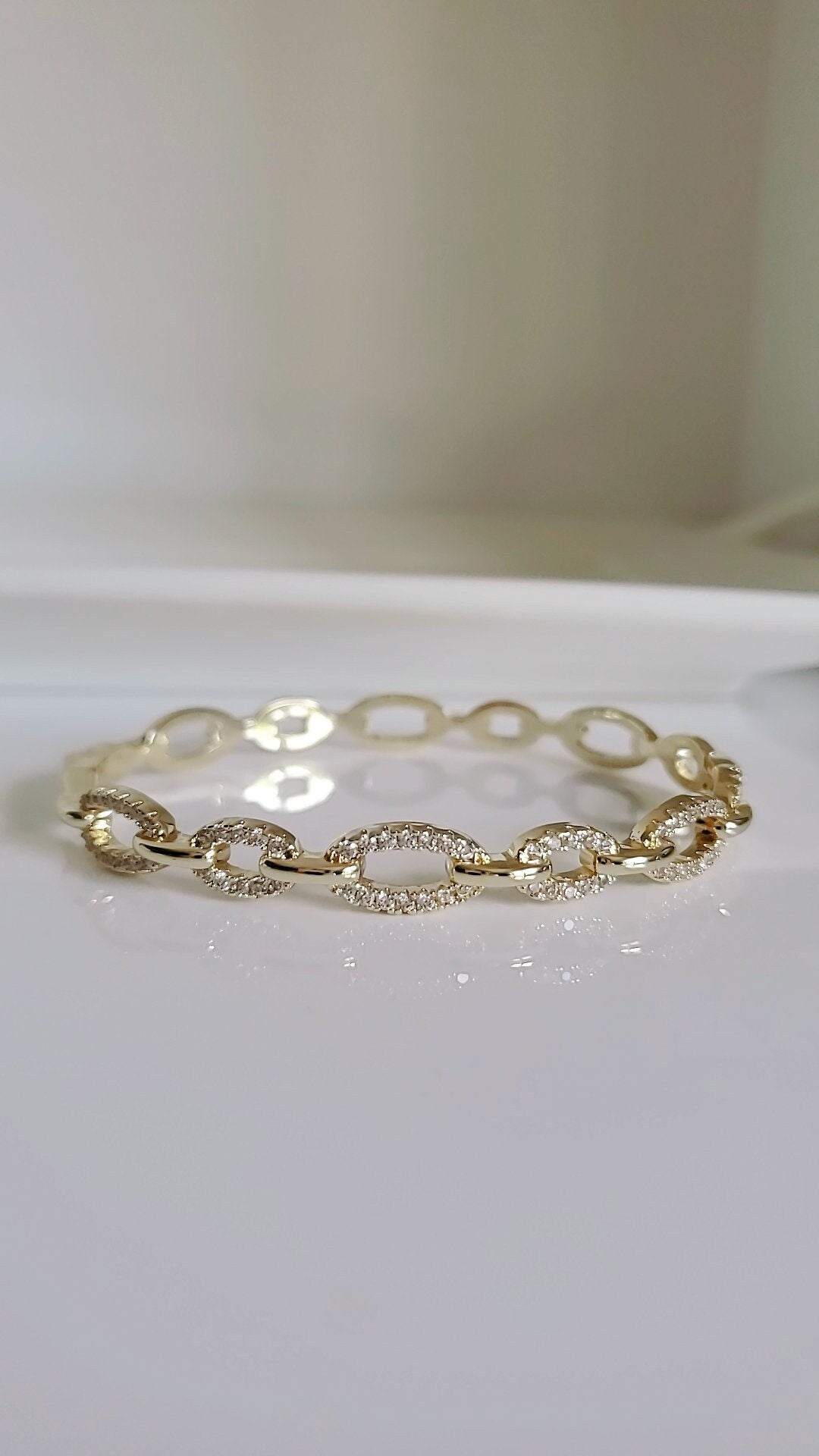 Gold Bangle Bracelet Chain Pattern bangle