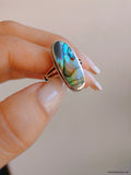 Abalone Shield Ring – 925 Sterling Silver