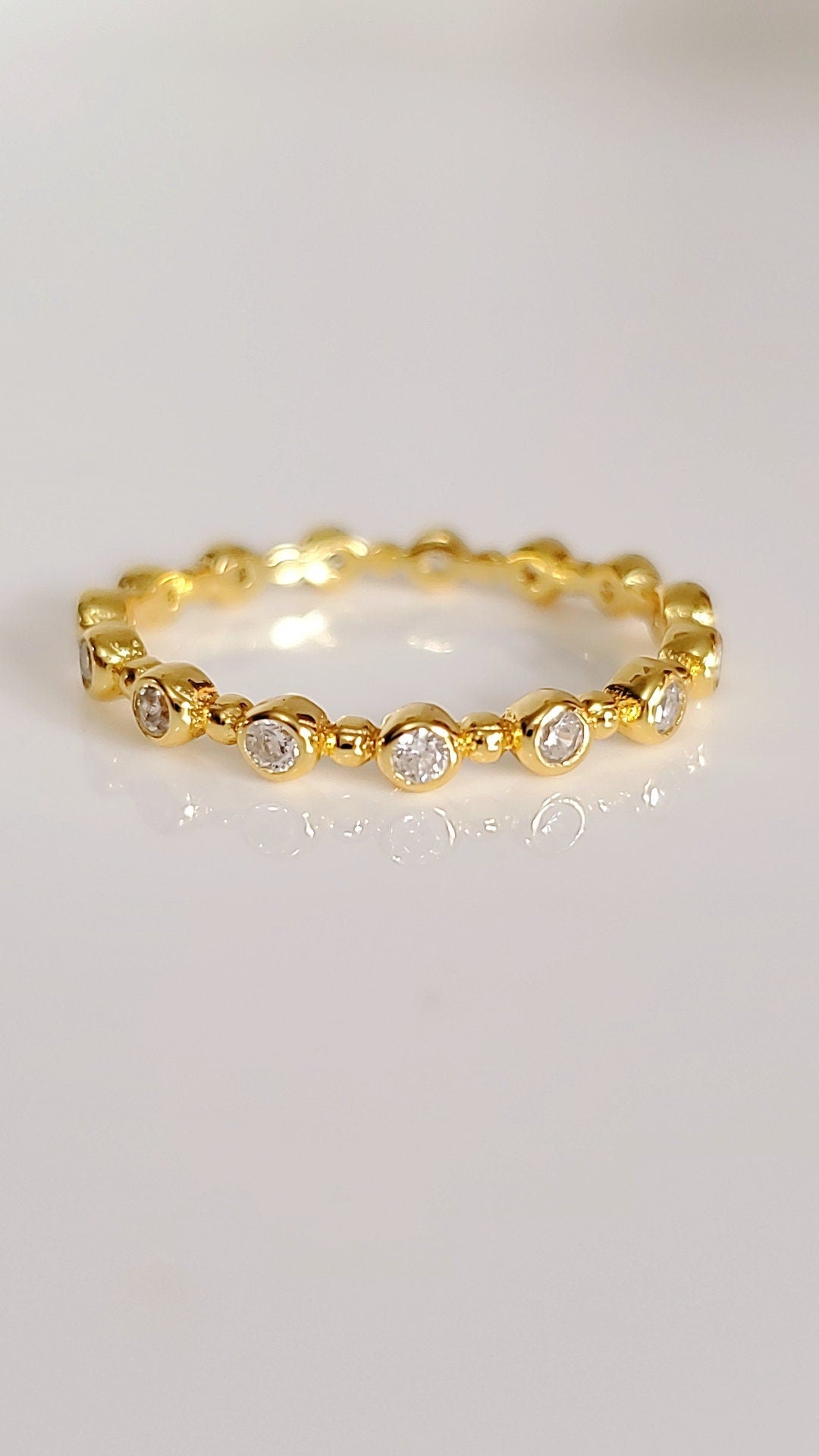 Gold Over Sterling Silver Ethereal Gold Ring