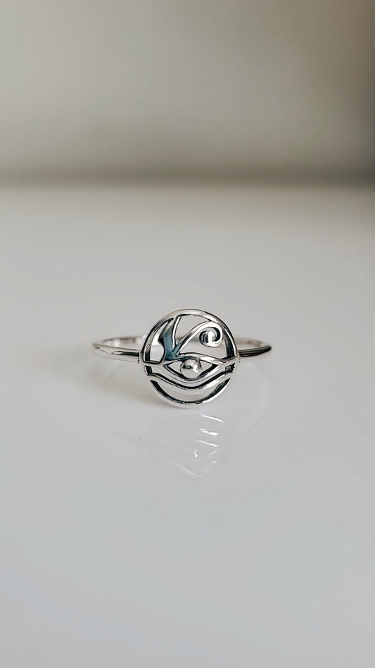 Eye of Horus Sterling Silver Ring