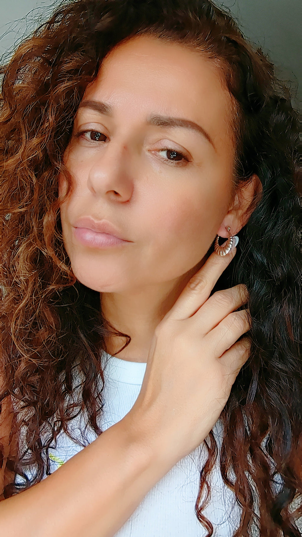 Croissant Oval Hoops Earrings – 925 Sterling Silver