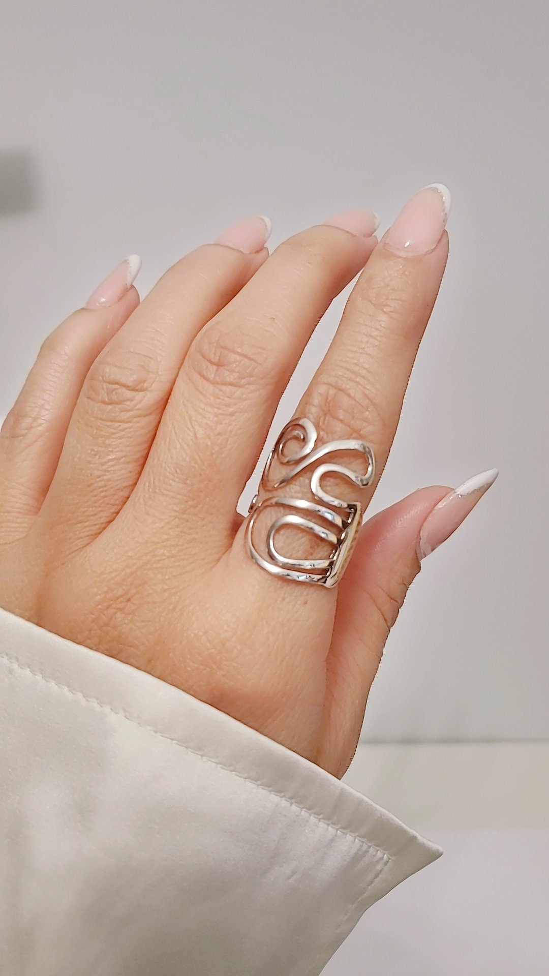 Wrap Ring, Statement Swirl Ring, Swirly Boho Ring, Bohemian Ring