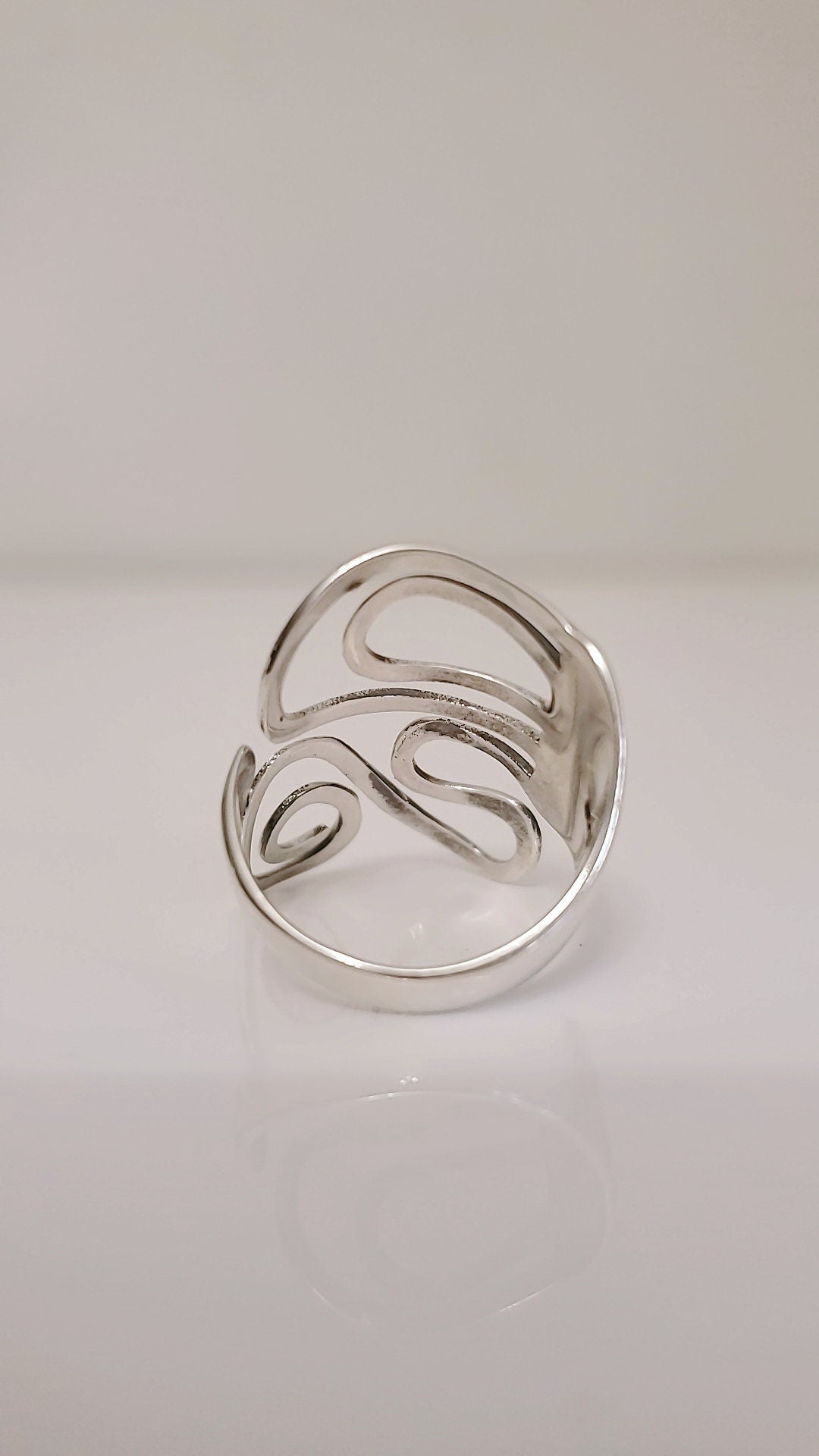 Wrap Ring, Statement Swirl Ring, Swirly Boho Ring, Bohemian Ring