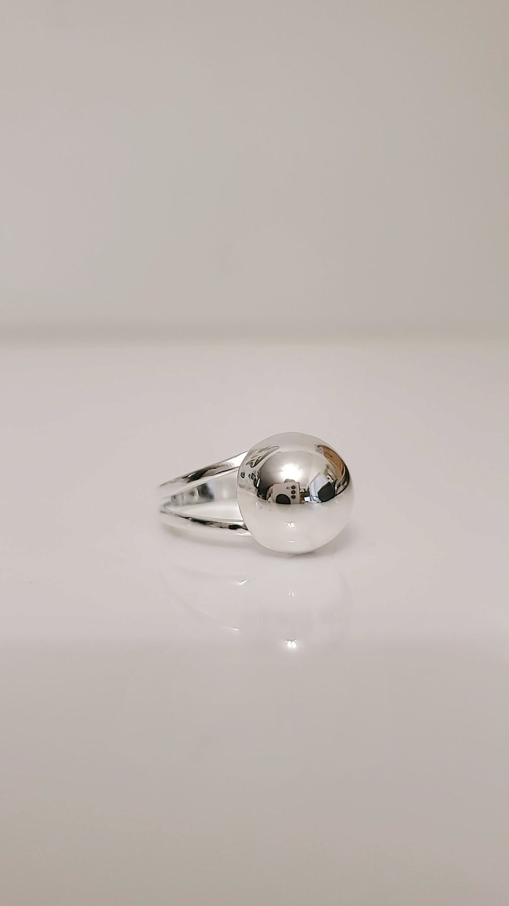 Half Globe Ring – 925 Sterling Silver