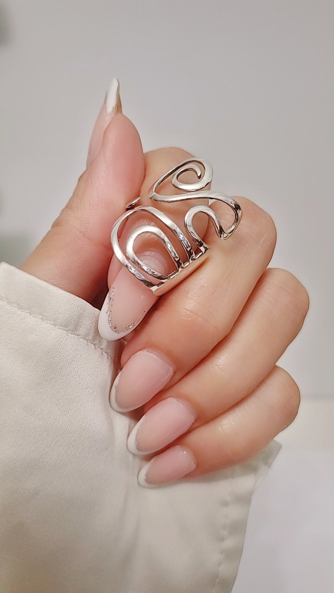 Wrap Ring, Statement Swirl Ring, Swirly Boho Ring, Bohemian Ring