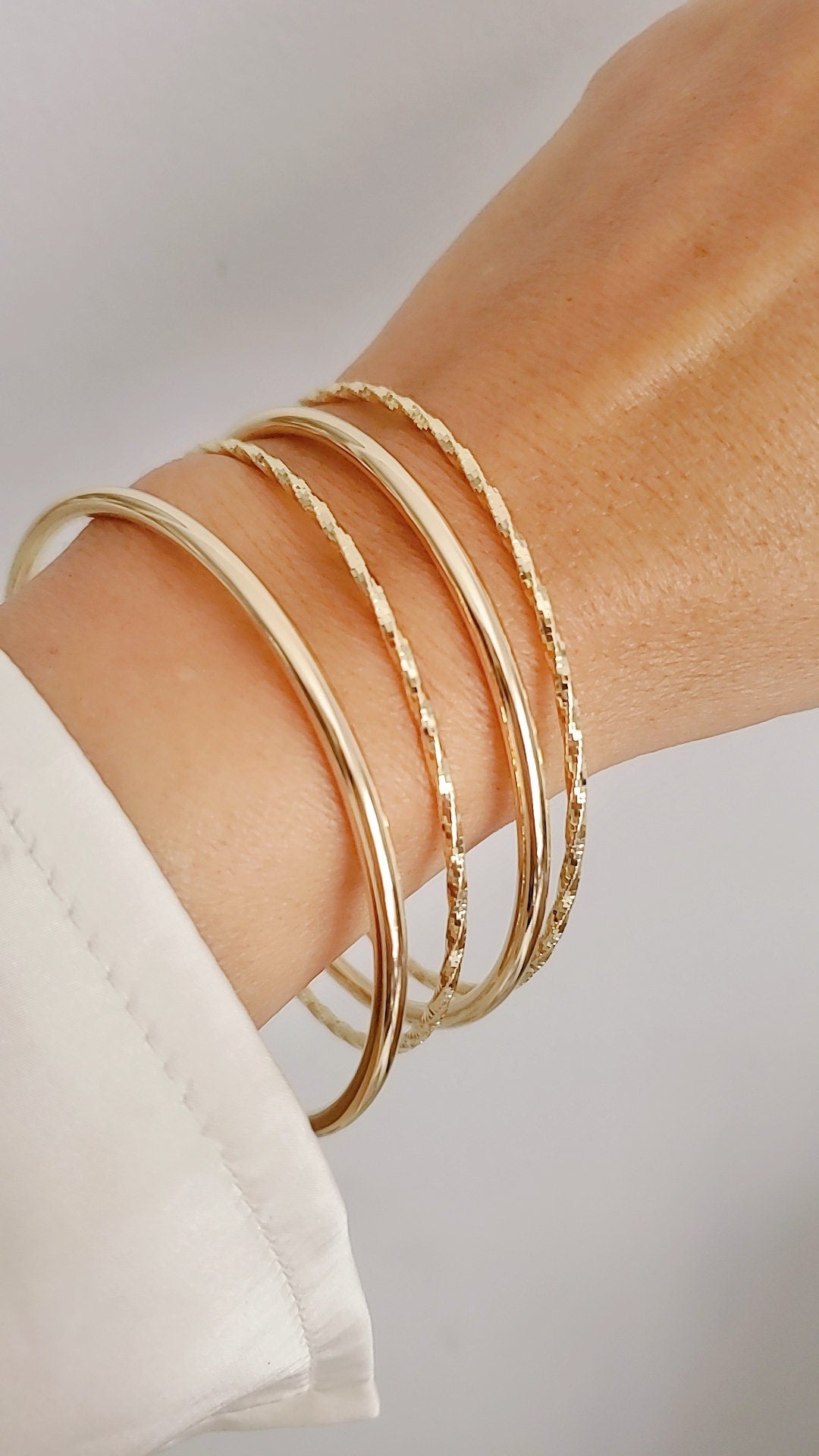 Gold Bangle Bracelet 18K Gold filled bracelet