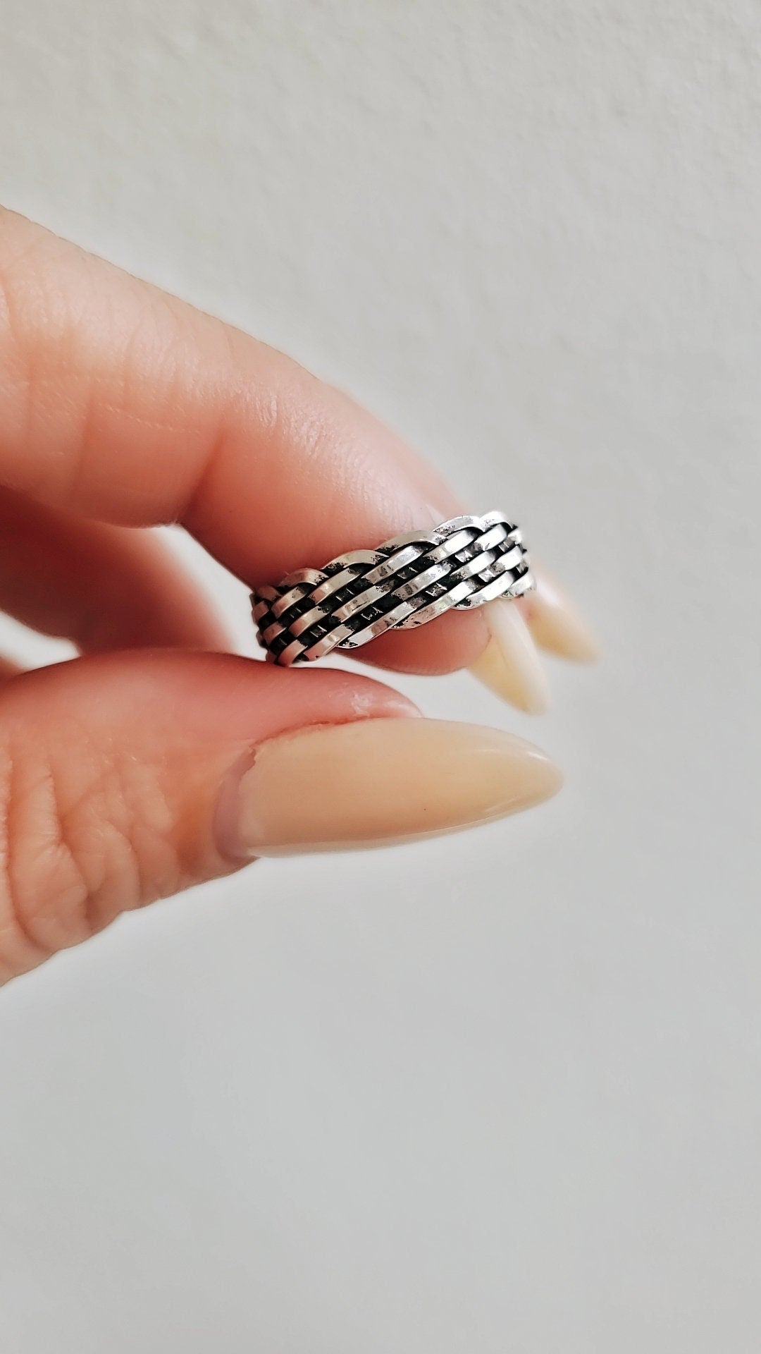 Oxidized Unisex Ring – 925 Sterling Silver with Finish