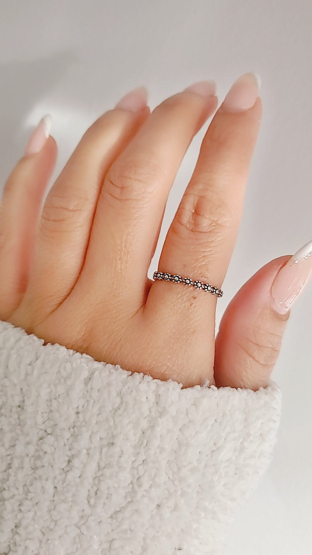 Sterling Silver Dainty Little Flowers Ring