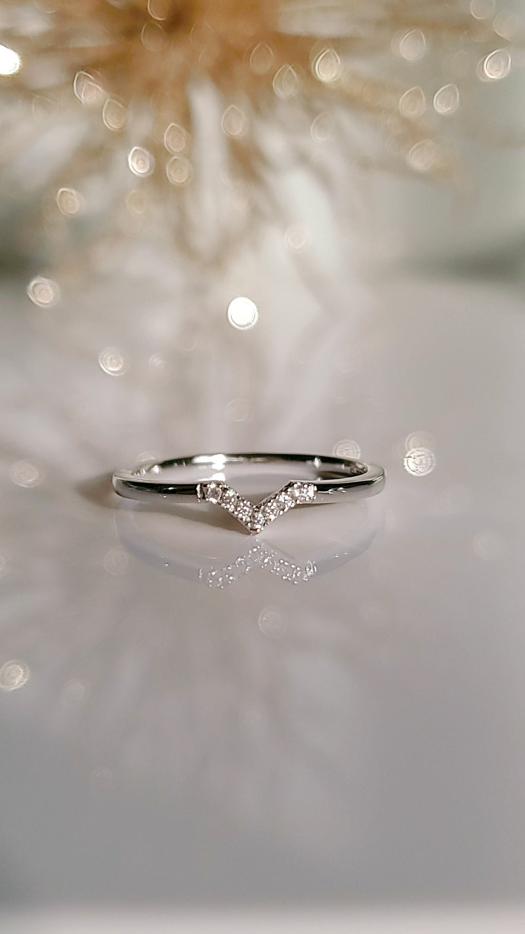 Dainty Chevron Women's Ring – 925 Sterling Silver