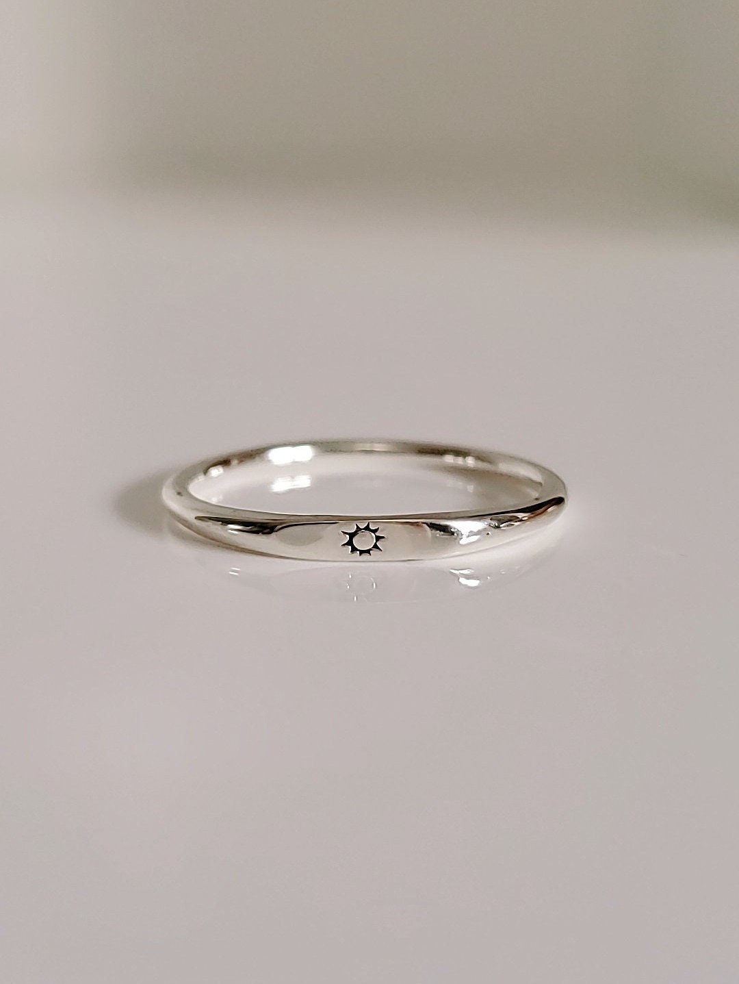 Sterling Silver Dainty Sun Ring