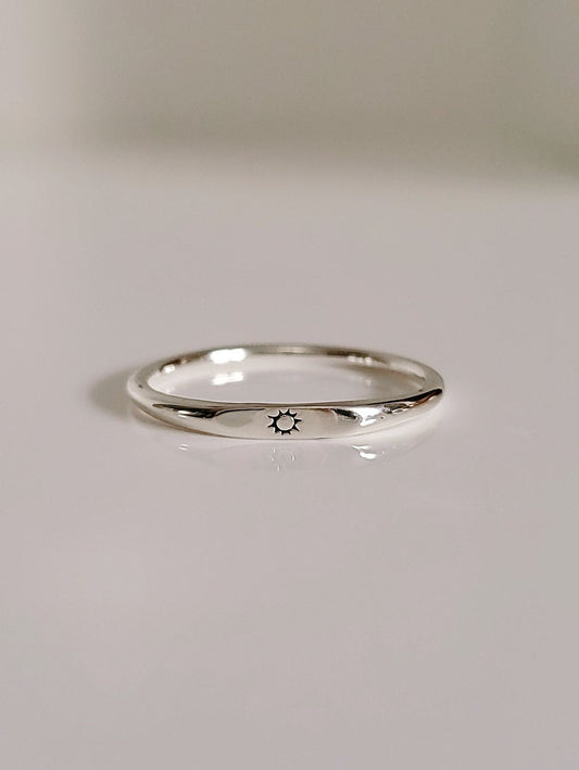 Sterling Silver Dainty Sun Ring