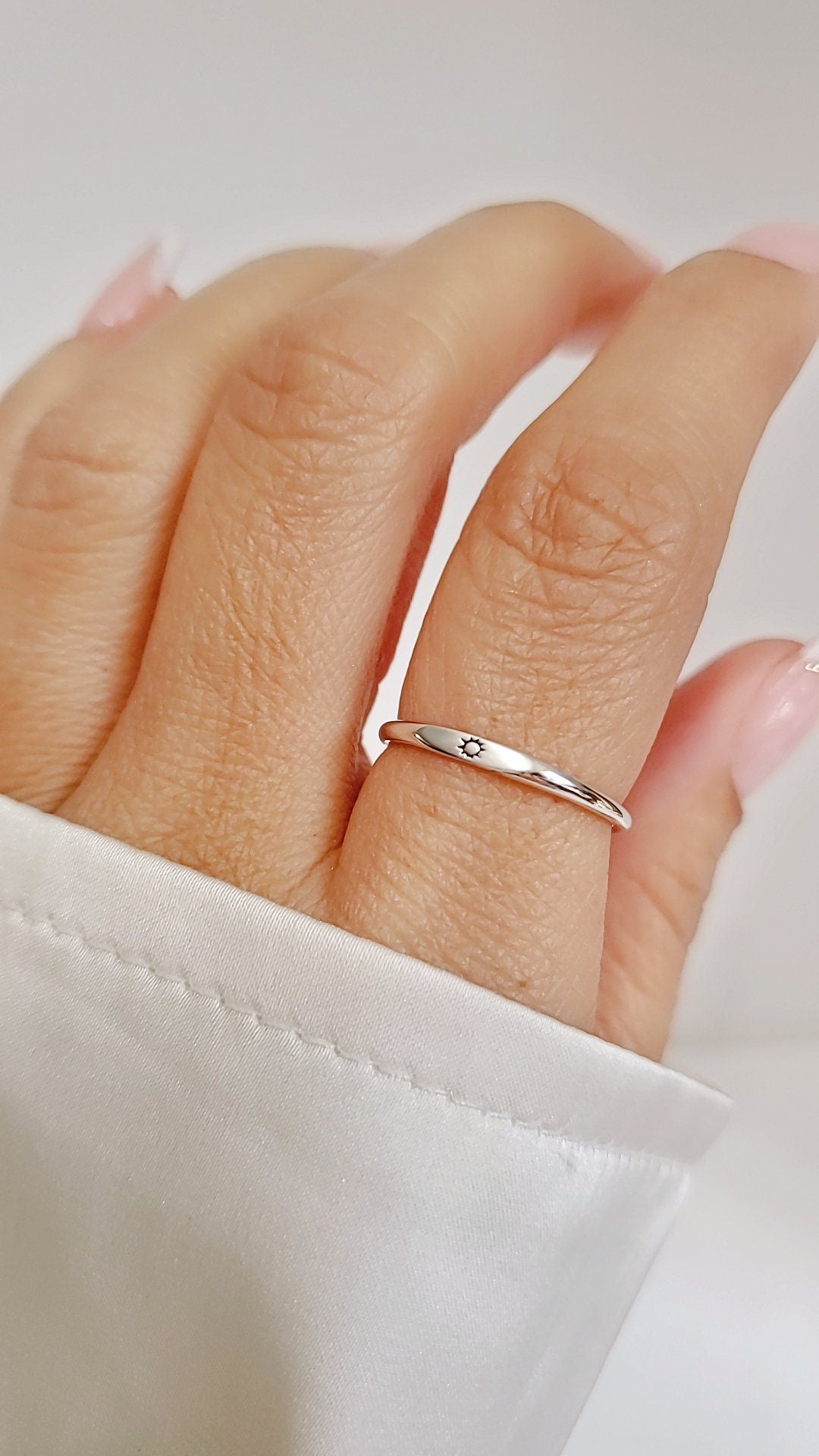 Sterling Silver Dainty Sun Ring